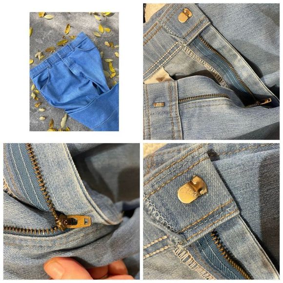 Vintage Wrangler High Waist Jeans Light Wash Straight Legs 4 Pocket Sz 36 - Picture 9 of 9